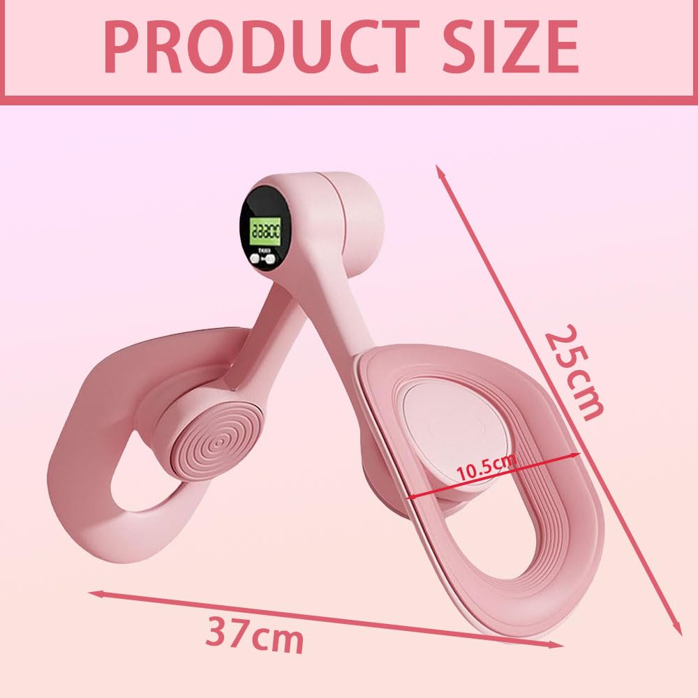 Attrezzo Ginnico per Interno Cosce Con timer,Allenatore per Muscoli del Pavimento Pelvico,Attrezzo Interno Coscia,Hip Trainer,Bodybuilding Fitness Perdita di Peso Dimagrante Attrezzo (rosa)