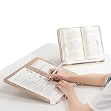 Faluber 木製ブックスタンド 読書台 書見台 本立て 39センチ幅 16段階高さ調整可能 折りたたみ式 軽量 ポータブル 滑らか仕上げ バリなし 隠しブックエンド付き 片手でページをめくれる デスクワーク 勉強に最適 自宅オフィス用