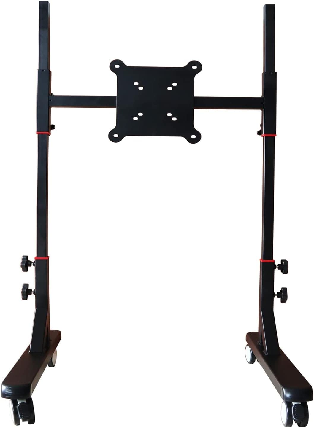 HPTHLY Mobile Tv Cart For 32 To 55 Inch Screens,Height Adjustable Rolling Tv Stand With Locking Wheels,Max Vesa 100X100Mm Tv Mount Tv Stand
