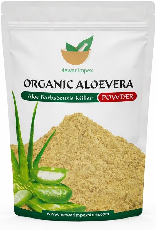 Mewar Impex Natural Aloe Vera Powder 900 gm (Aloe Barbadensis) Powder For Hair And Skin Care