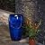 Glitzhome Ceramic Vase Outdoor Water Fountain Tall Patio Garden Water Fountain with LED Light and Submersible Pump Yard Art Decor, 20.5”H, Blue
