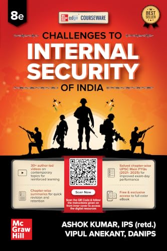 Image of Challenges to Internal Security of India, 8e for UPSC 2026-27 | Courseware | 30+ Author's Videos | Chapter-wise Solved Online Mains Previous Years' Solved Papers (2021 - 2025) | Free eBook Access