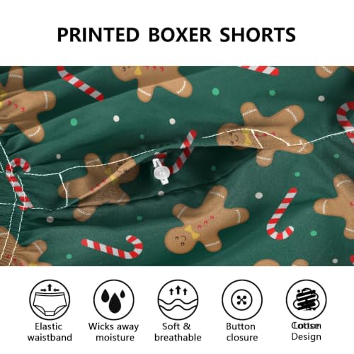 Image of Men's Boxer Shorts Cotton Loose Underwear with Button Fly