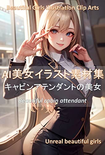 AI美女イラスト素材集 キャビンアテンダントの美女