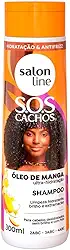 Salon Line, Shampoo, SOS Cachos, Óleo de Manga, Ultra-Hidratação - Cabelos Ondulados, Cacheados e Crespos, 300 ml