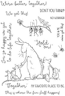 Bunny Rabbits Mice Various Animals Spider Dies and Stamps Sets for Card Making You and Me We've Got This Words Phrase Metal Die cuts Match Clear Stamps for Scrapbooking Paper Crafting