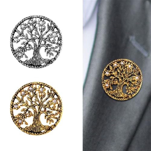 Image of U7 Brooches Jewelry for Women Men, Stainless Steel 18K Gold Plated Classic Feather /Flower /Tree of Life /Custom Photo /Breast Cancer Awareness Pink Ribbion Brooches and Pins for Wedding Dress or Party