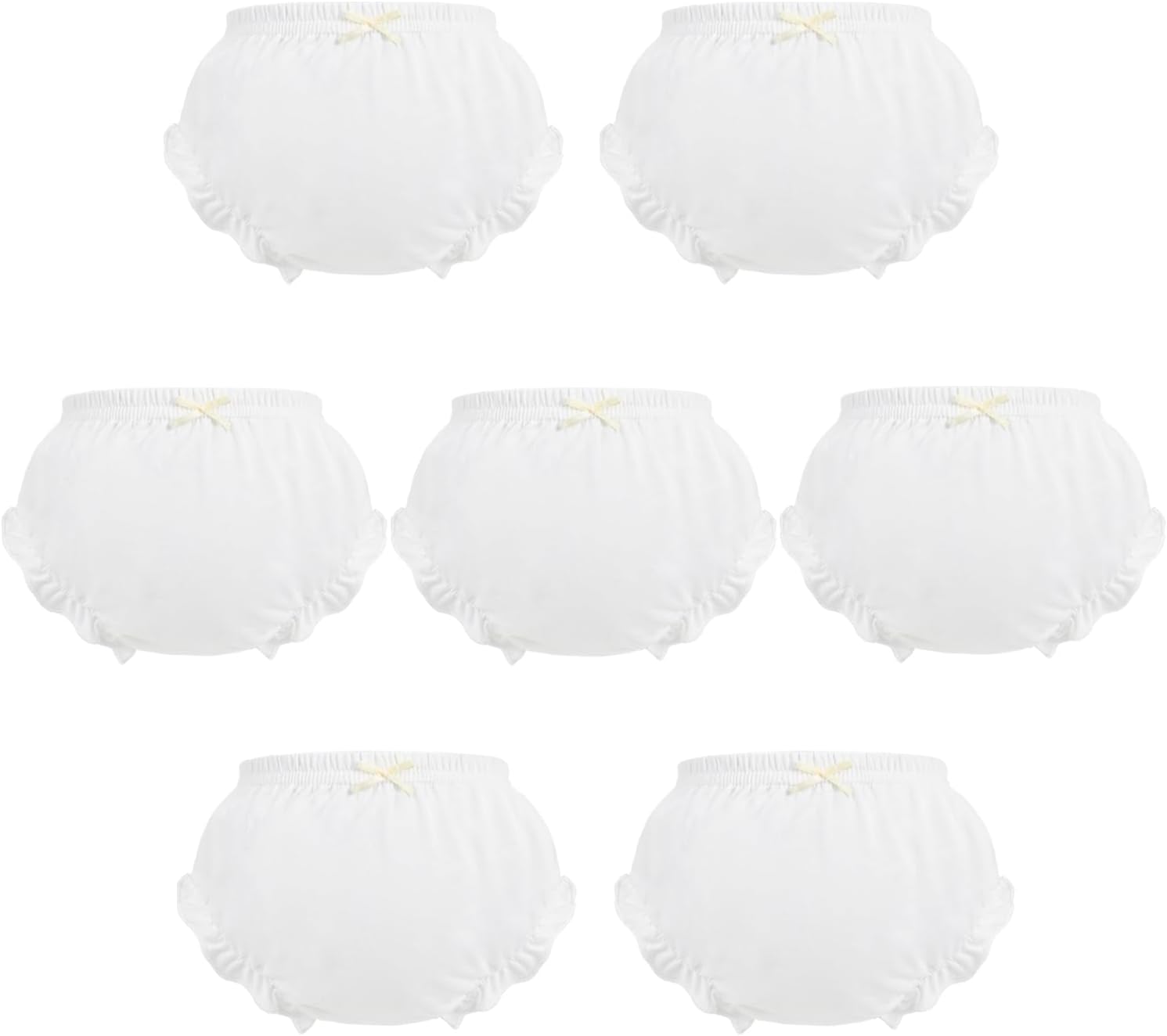 7Pack Diaper Cover – Baby Bloomers,Cotton Underwear,Panties for Toddler Girls