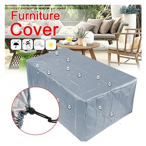 Couverture table de jardin rectangulaire 152x104x74cm bâche imperméable patio - 6
