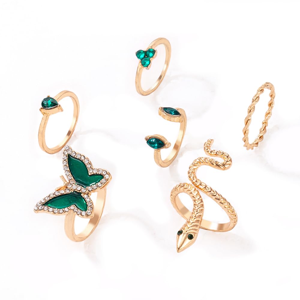 Shining Diva Fashion Stylish Rings for Women and Girls - Set of 6 (Green)(rrsd15151r) (B0CH3MNQX1) Amazon Price History, Amazon Price Tracker