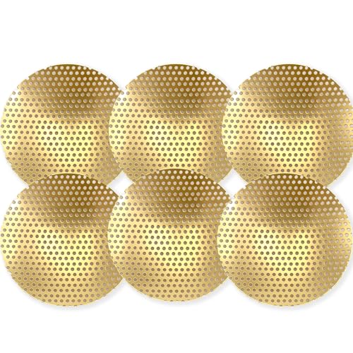 BEYLAB Pack de 6 tamices de Repuesto para quemadores de Incienso y Estufas de Incienso, de latón Dorado, Resistentes al Calor, Ø 5 cm, Ajuste Universal