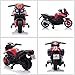 Aosom 6V Electric Motorcycle for Kids, Dirt Bike, Battery-Powered Ride-On Toy Off-Road Street Bike with Pedal, Headlights, and Training Wheels, Red