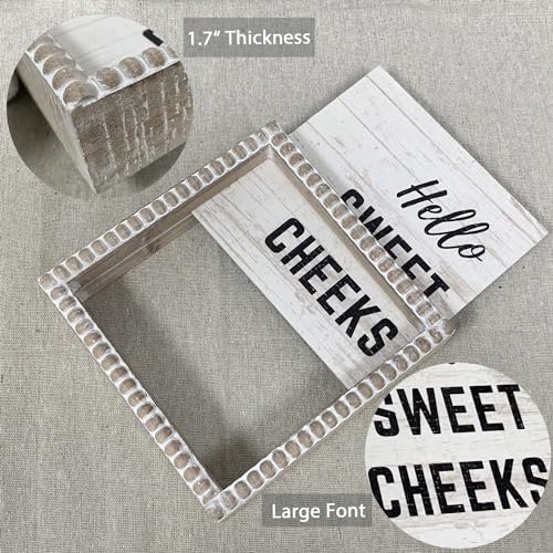 Rustic Boho Bathroom Wall Art Sign - Humorous Toilet Rules Decor with Wooden Frame for Unique Home Touch - Image 5