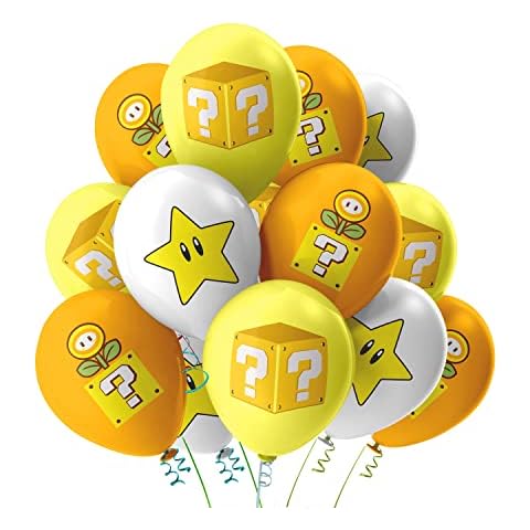 iNINGER 12 Inch Yellow Birthday Party Balloons Birthday Balloons Decorations 18pcs Latex Balloons Birthday Party Latex Balloons For Kids Boys Girls Birthday Party Decoration Cover