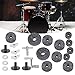 Felt Pad, Llae Cymbal Kit Non Slip, Cymbal Stand Wing Nuts With Base Wing Nuts Washer Percussion Accessories Cymbal Stand Felts Cymbal Replacement Accessories Gray For Most Kits 23Pcs (Grey)