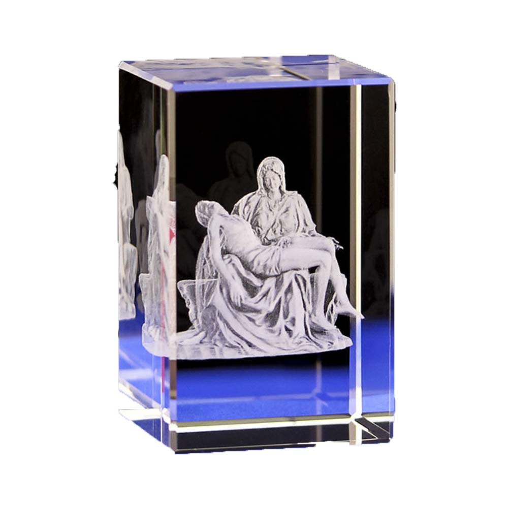 Sdydsge One Color Crystal Ornaments, Glass Crafts,3D Decor Gift Creative Inner Carving Jesus Crystal Home Christian Ornaments