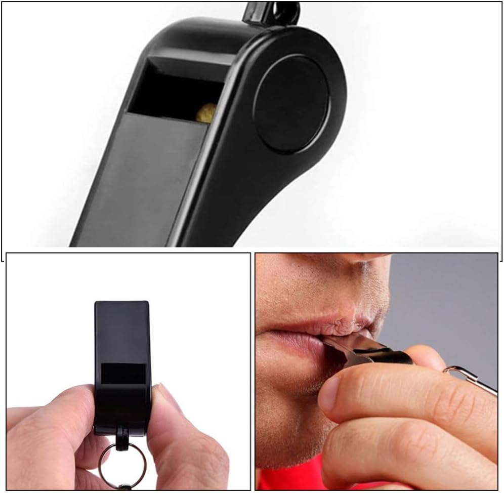 Sosoport 10pcs Soccer Survival Whistle Hanging Lanyard Survival Whistle Bird Whistle Referee Whistle