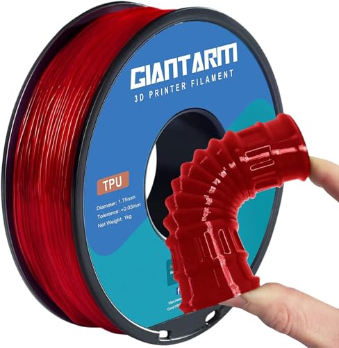 Image of GIANTARM TPU Filament 1.75 mm for 3D Printer 1 kg Red