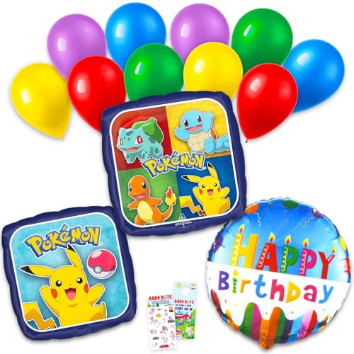 Ballons Pokémon en aluminium pour animer un goûter d'anniversaire thématique réussi