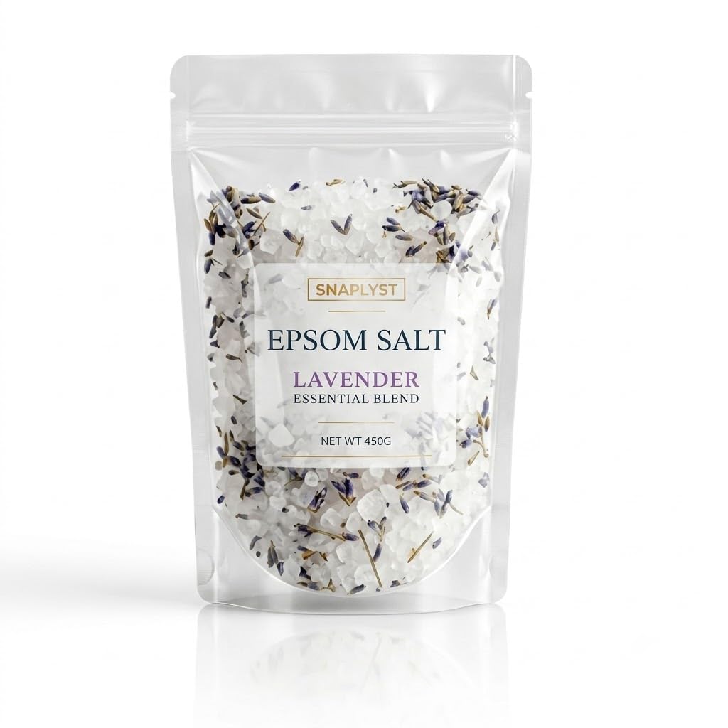Epsom Salt for Pain Relief Foot Soak & Bath Soak | 450g | Pure Bath Salt for Relaxation & Muscle Recovery | Epsom Salts for Feet Care-image-22
