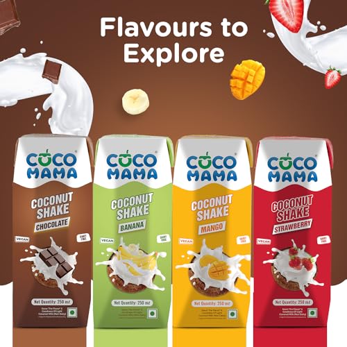 Image of Coco Mama Coconut Shake Chocolate, 250ml| Pack of 1| Rich, Creamy Dairy Free Beverage|Contains Dietary Fiber & Minerals| Supports Healthy Digestion|No Added Colours & Preservatives