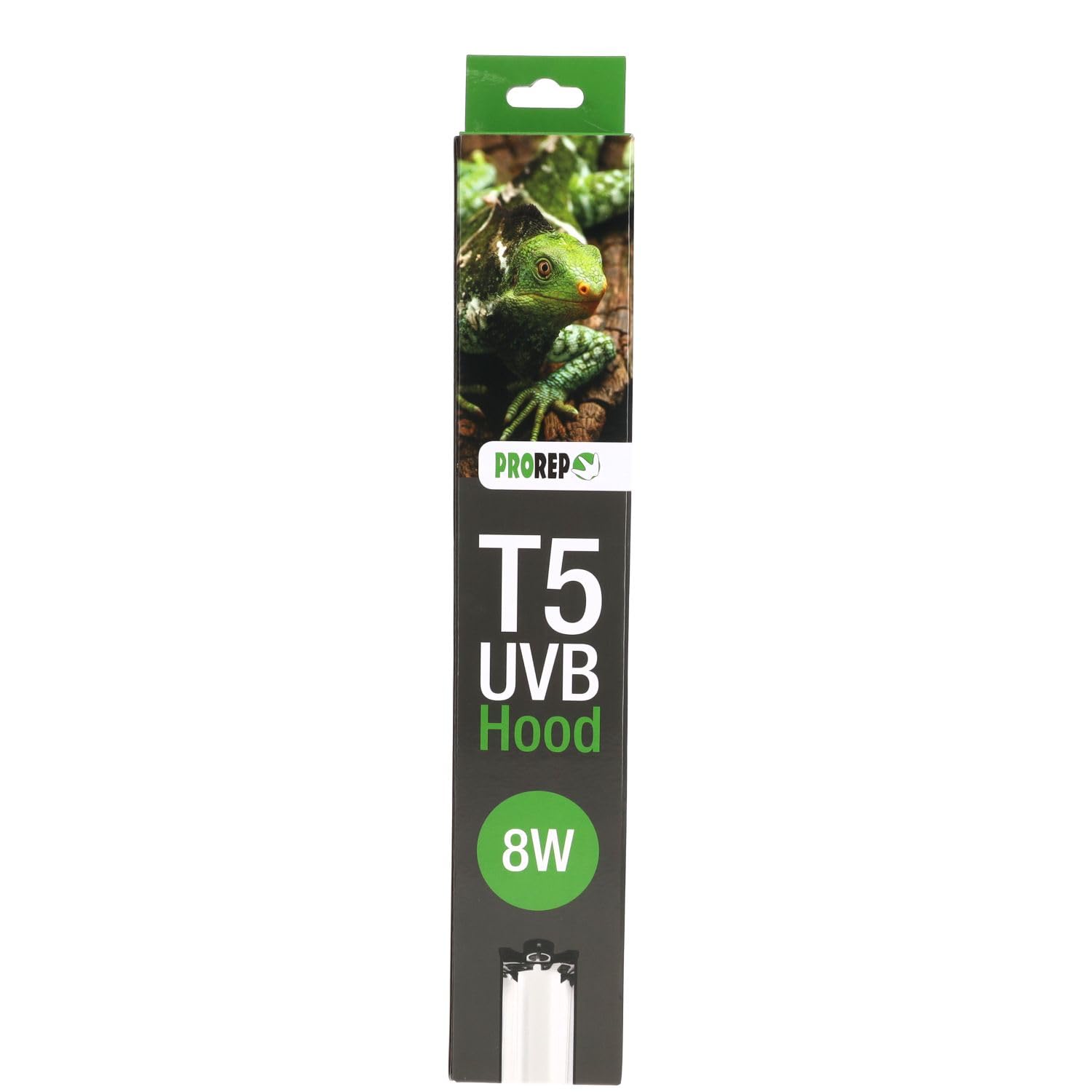 ProRep T5 UVB Vivarium Lamp Hood | High-Reflectivity Aluminium Reflector | Flicker-Free Electronic Ballast | Easy Install In Wooden Vivariums & Mesh-Top Enclosures | Mounting Brackets Included (8W)