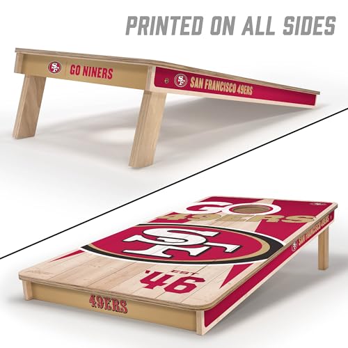 YouTheFan NFL San Francisco 49ers 2’ x 4’ All Wood Cornhole by YouTheFan - Image 2