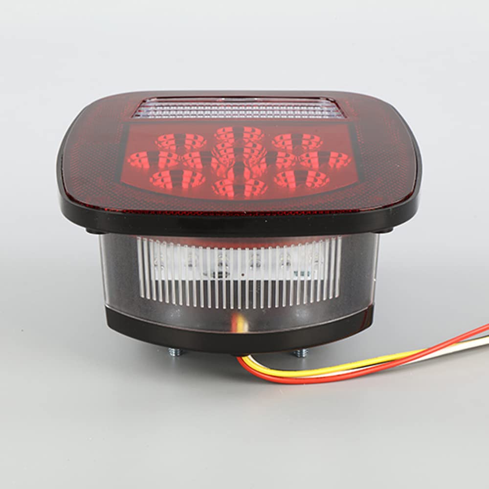 Trailer 39 Light Light Rosso/Bianco Dugliore Viedi Upail Up Lampaggio Stop Corso Segnale Luci Freno di Reverso Reglio per Trucamento Caperchio Caravane 2pc Coravan