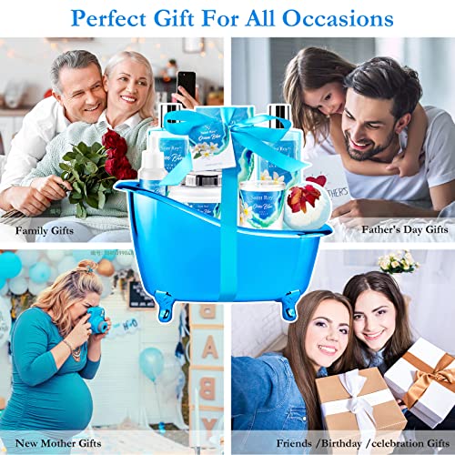 Image of Mothers Day Gifts for Women Bath & Body Gift Set, Bath Basket Spa kit Gifts for Her Him Birthday Gift for Woman, Self-care Home Spa Kit, 8pcs Christmas Gift for Women Ocean Vanilla, Spa Gift Baskets