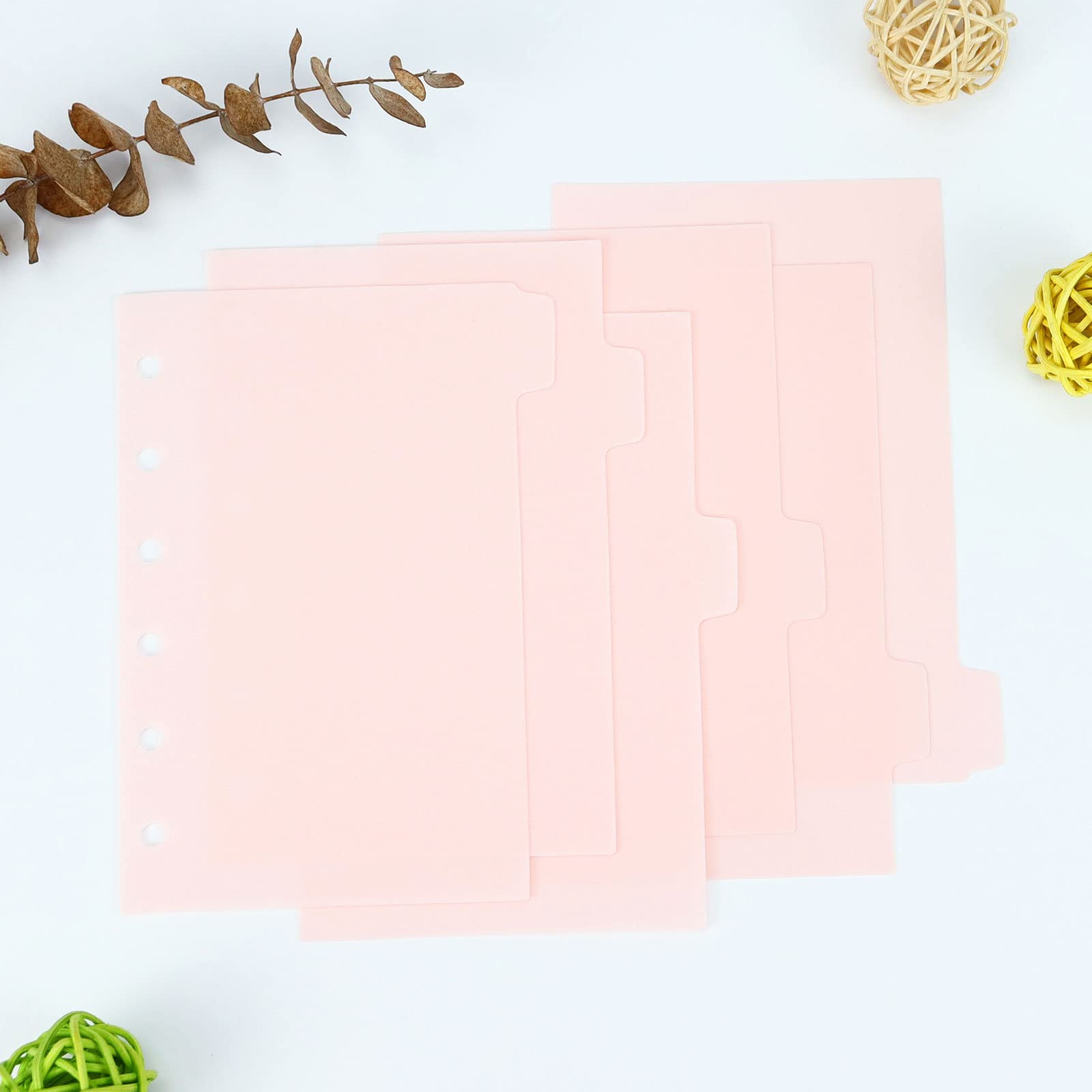 Amazon.co.jp: Koqye A7 ピンクバインダーディバイダー プラスチック 6