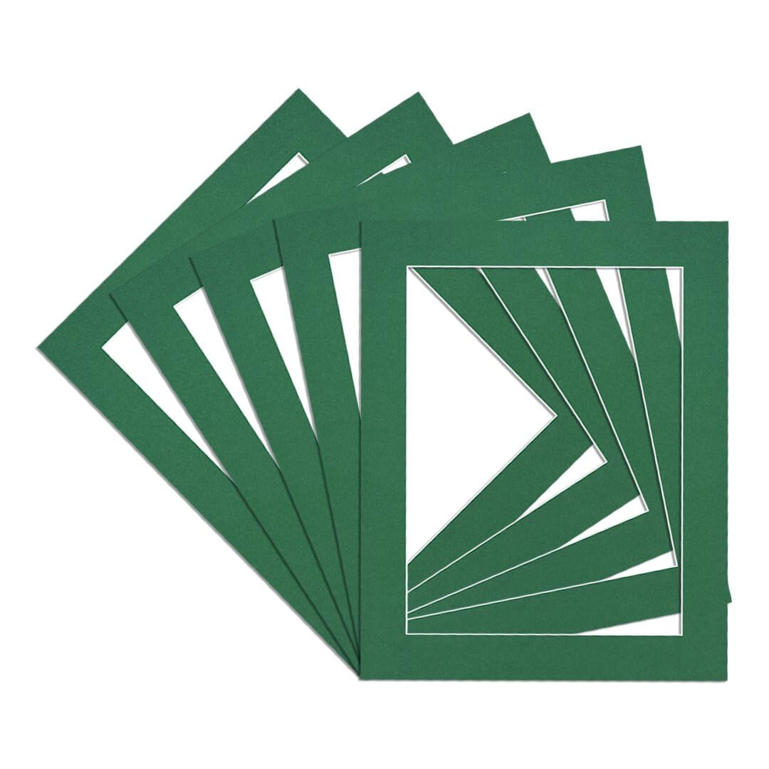 Procut Global 20x16" Emerald Picture Mounts to Fit 16x12" Aperture - Precision Cut Cardboard Photo Mount - Ideal for Frames, Prints, Artwork & Certificates - Sizes & Colours Available - 5 Pack โ image 1