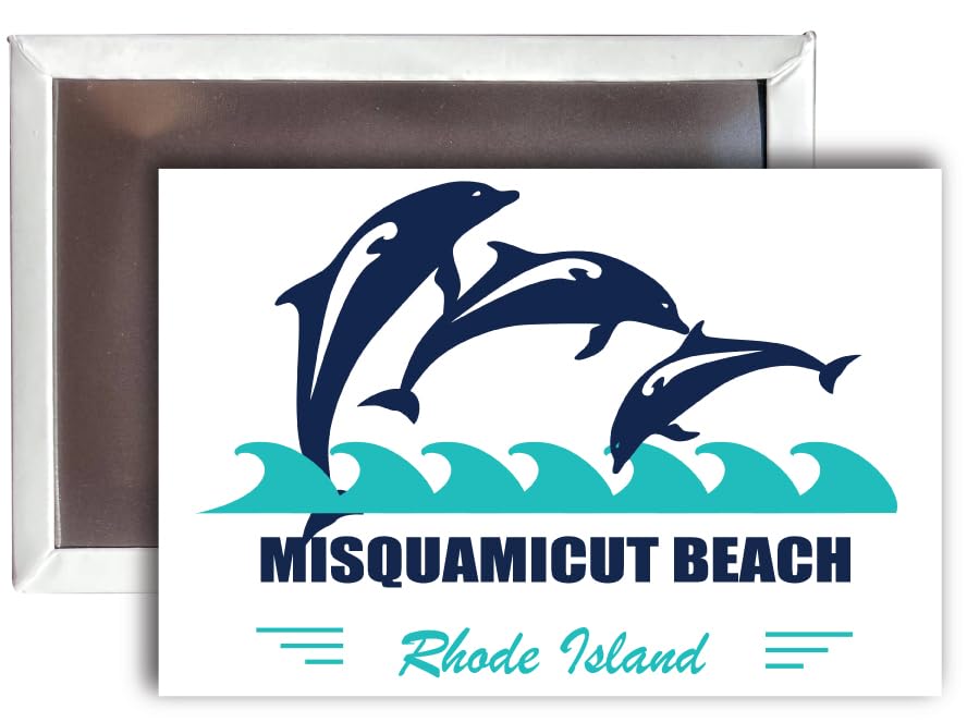 Imán decorativo rectangular Misquamicut Beach Rhode Island miniatura 1