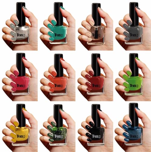 Combo of Glitter and Matte Nail Polish set of 12