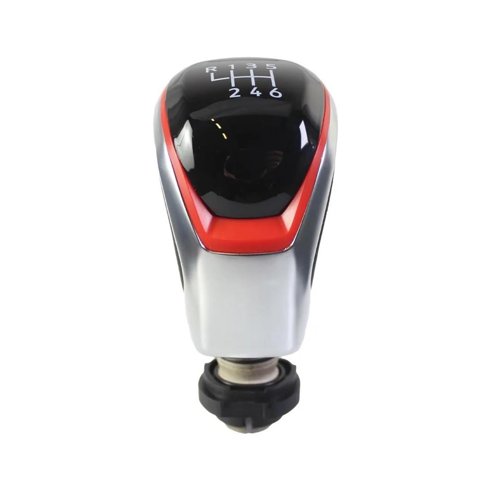 Uifcog Red Gear Shifter Knob For Audi A4 B8 A3 8P 6 Speed Gear Stick Shift Knob Change Lever Interior Decorate(Red)