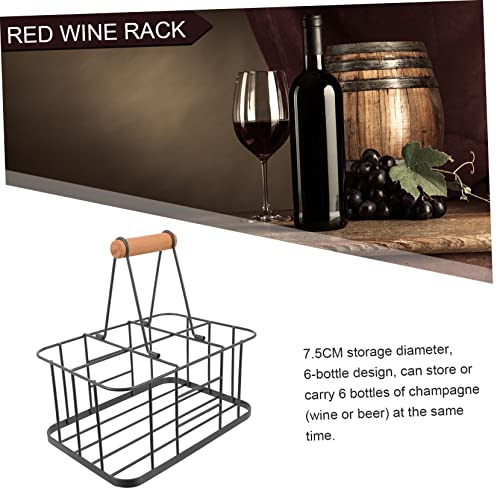 Casier à Bouteilles Design Moderne : Support de Rangement Métal et Bois - 8