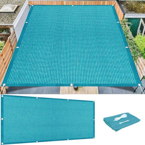 Voile d'ombrage bleu ciel pour protéger le balcon du vent - 2