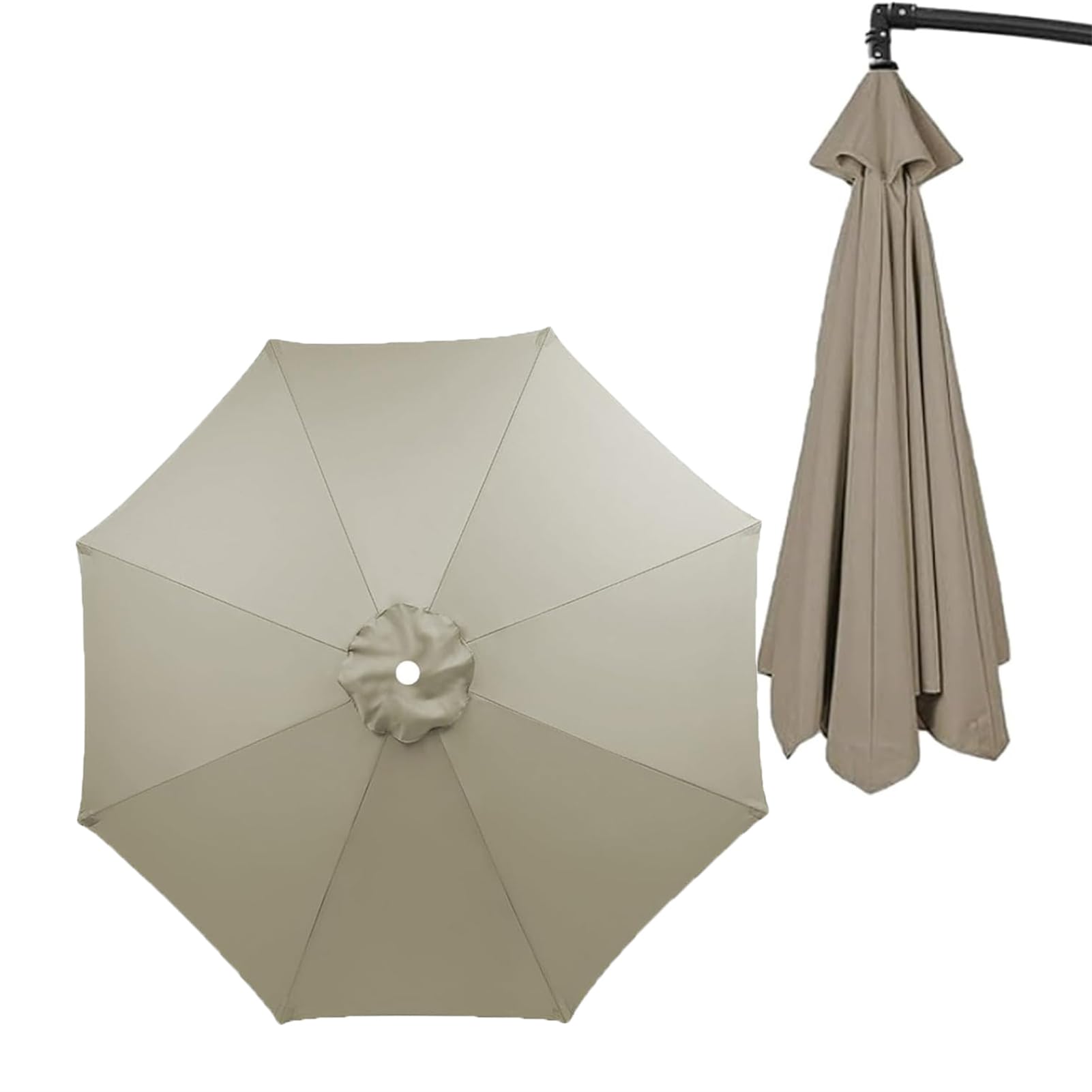 Cubierta de repuesto para sombrilla de exterior, 3 m, 2,7 m, 2,3 m, 2,3 m, 2 m, cubierta de tela impermeable para sombrilla voladiza, resistente a los rayos UV, cubierta superior de sombrilla de
