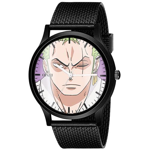AROA Watch New Watch for Men One Piece Zoro Black Metal Type Rubber Analog Watch White Dial for Men Stylish Watch for Boys (B0BZ416CJ2) Amazon Price History, Amazon Price Tracker
