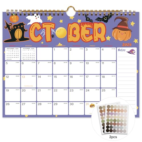 Vibrant Focus 2025-2026 Calendar - 18 Monthly Wall Calendar, July