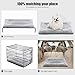 SIWA MARY Dog Bed Mat Soft Crate Pad Washable Anti-Slip Mattress for Large Medium Small Dogs and Cats Kennel Pad(35'' x 23'' Grey)