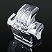 1pc Chrome Stock Oil Cooler Cover Insert Compatible with 2011-2016 Harley Touring Street Glide Models (Stock Oil Cooler Cover Only)