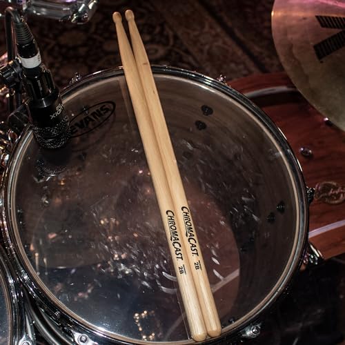 ChromaCast 7A USA Made Hickory Drumsticks 36 Pares - Punta de Madera - Perfectas para bateristas principiantes, intermedios y profesionales - Madera premium de Hickory americana miniatura 5