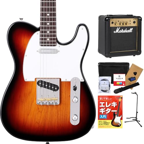 HISTORY HTL-Standard 3TS 3Tone Sunburst エレキギター 初心者12点セット 【MG10付き】 ハムバッカー切替可能 テレキャスター ヒストリー