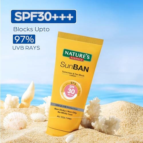 Nature’s Essence Sunban Suncreen Spf 30 Pa+++ | No White Cast And Broad Spectrum Sun Screen | For All Skin Types | Non Greasy | Lightweight | For Men & Women | 60Ml - Image 5