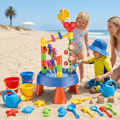 Table à eau pour bébé et ensemble de sable de 32 pièces : le cadeau d'été idéal