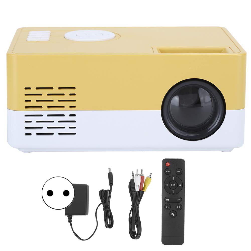 Mini Proiettore Portatile, 1080p Full HD, Altoparlante Integrato, Ampia Compatibilità, per Home Cinema, Serie TV, Videogiochi, Partite di Calcio (Spina europea)