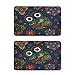 Mnsruu Lot de 2 aimants décoratifs pour réfrigérateur - Motif tribal ethnique, hibou, floral
