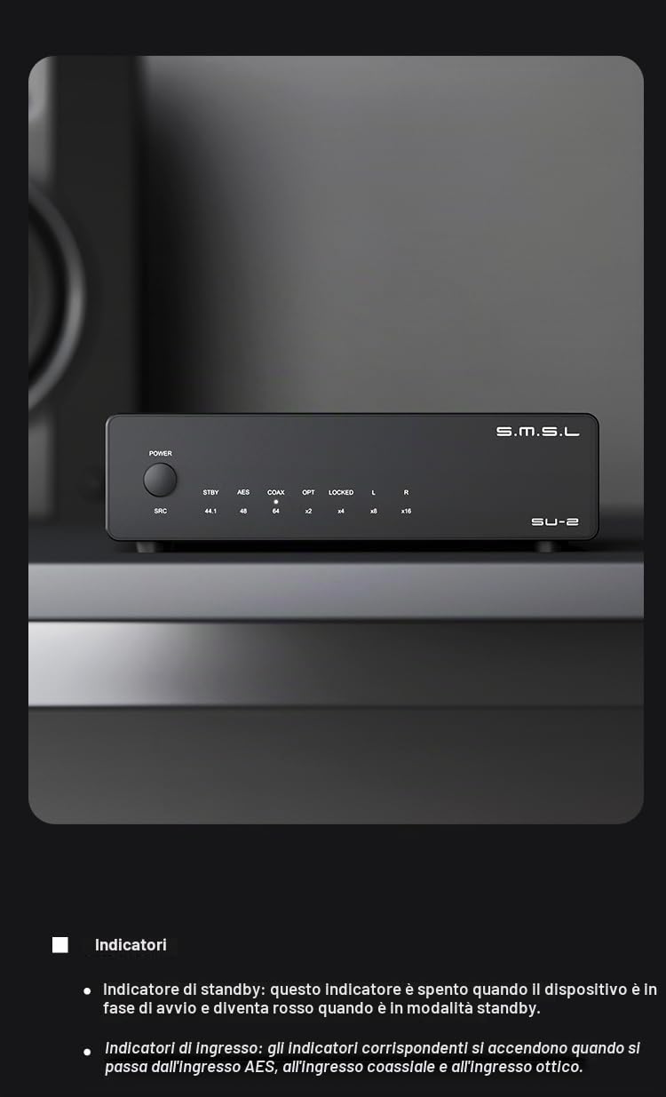 Fanmusic SMSL SU-2 Decoder High Resolution ES9039Q2M 4 OPA1612A THD+N 0.00006% SINAD 123.5dB DAC