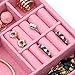 KLOUD City Two-Layer Jewelry Box Organizer Display Storage case with Lock (Pink)