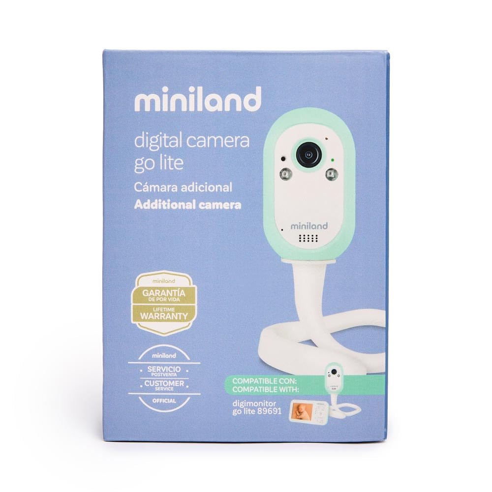 Miniland Cámara Adicional Digimonitor Go Lite | Portátil, hasta 30h Batería, Comunicación Bidireccional, Activación por Voz, Compatible con Go Lite